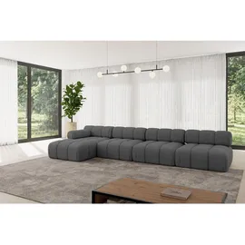 altdecor Eckcouch Polyester 6-Sitzer Grau