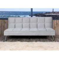 Mendler Sofa HWC-K21, Klappsofa Couch Schlafsofa, Nosagfederung Schlaffunktion Liegefläche 181x107cm ~ Samt, grau