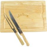 Jim Beam BBQ Jim Beam Schneidebrett mit Messer und Gabel JB0237,