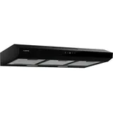 Klarstein Contempo Neo Unterbauhaube Abluft/Umluft 175 m3/h Abluftleistung SenseControl integrierte Touch-Steuerung Edelstahl / Acrylglasfront Schwarz