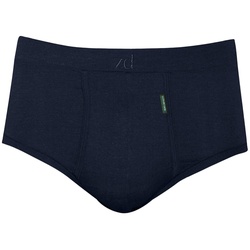 zd ZERO DEFECTS Herren Slip - "Saturno", Soja-Garn, Eingriff, Unterhose, atmungsaktiv, einfarbig Dunkelblau 2XL