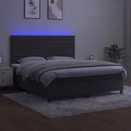 vidaXL Boxspringbett 180 x 200 cm Dunkelgrau