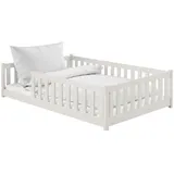 Kids Collective Jugendbett Bodenbett 120 x 200 cm Kiefer massiv beige