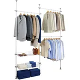 Wenko Garderobenständer Herkules Duo Grau