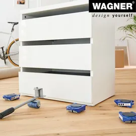Wagner Transporthilfe ROLLY SOFT - 12 x 8 x 3,5 cm, Drehteller, Kippsicherung, Räder Ø 27 mm, 3171 I