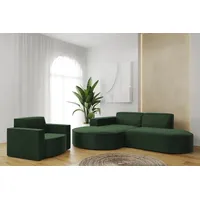 Fun Möbel Sofa Set 2-teilig Sessel und Ecksofa PALMA