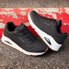 SKECHERS Uno - Stand On Air Schwarz / Weiß 45