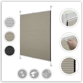 Lichtblick Thermo-Plissee Klemmfix 90 x 130 cm Creme