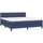 vidaXL Boxspringbett mit Matratze Blau 180x200 cm Stoff