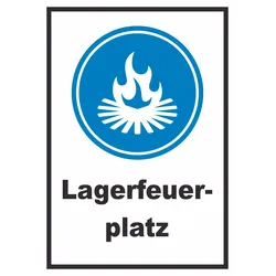 Lagerfeuerplatz Schild A3 (297x420mm)