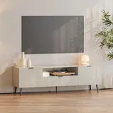 [en.casa] Nand TV-Lowboard 160 x 40 x 51 cm Sandfarben Metall/Spanplatte