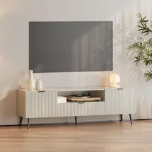[en.casa] Nand TV-Lowboard 160 x 40 x 51 cm Sandfarben Metall/Spanplatte