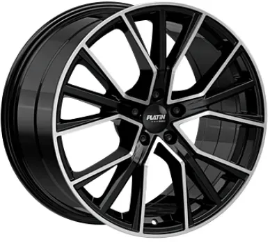 Platin P102 Black Polished 8x18 ET 40 5/112 Alufelge Schwarz