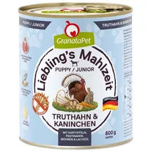 GranataPet 6 x 800g Junior Truthahn & Kaninchen Granatapet Liebling's Mahlzeit