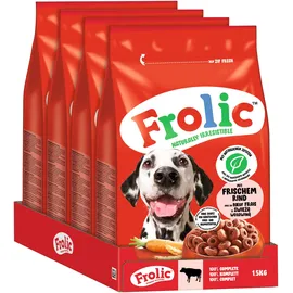 Frolic Hundefutter Trockenfutter mit Rind 4 x 1,5 kg
