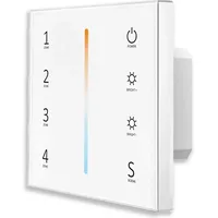 ISOLED Sys-Pro weißdynamische 4 Zonen Einbau-Touch-Fernbedienung + DMX-Output, weiß, 230V