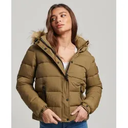Superdry für Damen. W5011569A Steppjacke Kurz grün (XXS), Lässig, Polyester, Nachhaltig