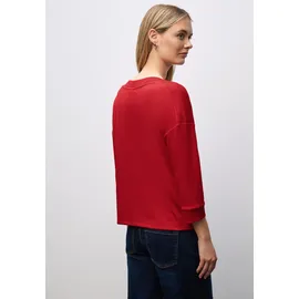 STREET ONE Damen 3227924 Shirt mit U-Boot-Ausschnitt, racing red, 36