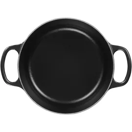 Le Creuset Signature Bräter 18 cm rund schwarz glänzend