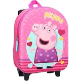 Peppa Wutz Pig - Peppa Pig Strong Together Kinder-Rucksack Kinder-Trolley Rollkoffer Trolly - Rosa