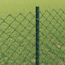 vidaXL Zaunpfosten 0,8 x 250 cm Grün/Stahl