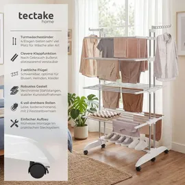 Tectake Turmwäscheständer 0 m Weiß