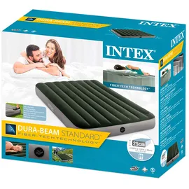 Intex Downy Fiber-tech Doppel-luftbett - Green / Grey - 137 x 25 cm
