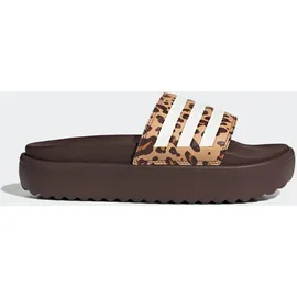 adidas Platform Adilette Damen Shadow Brown/Footwear White/Magic Beige 39 1/3