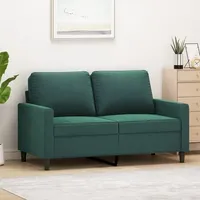 vidaXL 2-Sitzer-Sofa Dunkelgrün 120 cm Samt