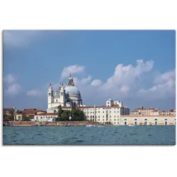 Artland Leinwandbild »Blick auf historische Gebäude Venedig II«, Venedig, (1 St.), auf Keilrahmen gespannt Artland Farbe Bild(er): blau