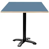 Restootab Tisch Bazila 70x70cm - Modell Blau Note mit Holzimitatkanten