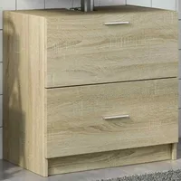 VidaXL Waschbeckenunterschrank Sonoma-Eiche 59x37x59 cm Holzwerkstoff