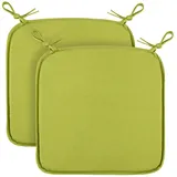 BestLivings Stuhlkissen Canvas Grün 38x38x2cm - 2er Pack