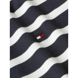 Tommy Hilfiger 1985 Regular Pique Stripe Kurzarm-poloshirt Breton Ecru / Desert Sky XL