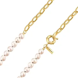 yokoamii Gliederkette Y514 goldfarben/weiß
