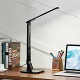 LINDBY LED-Schreibtischleuchte Eleni, schwarz, CCT, dimmbar