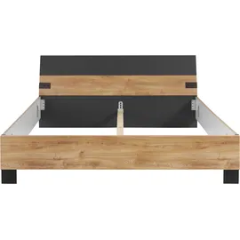 WIMEX Futonbett WIMEX "Malmö, Bett Made in Germany", grau (plankeneichefarben, graphit), B:168cm H:94cm L:210cm, Betten, Futonbett, im beliebten Industrial look, 3 Breiten zur Auswahl