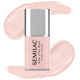 Semilac One Step 3in1 Gel-Nagellack Farbton S258 Naked Glitter Peach 7 ml