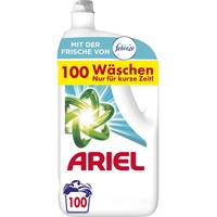 Ariel Flüssigwaschmittel, 100 Waschladungen, Mit Der Frische Von Febreze, Ausgezeichnete Fleckentfernung Beim 1. Waschen Selbst In Kälteren Temperaturen