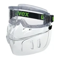 uvex ultravision Vollsichtschutzbrille, kratzfest, beschlagfrei 9301555 , Mit Faceguard