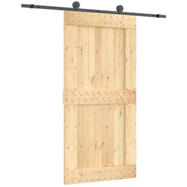 vidaXL Natürlich und Schwarz rechts 100 x 210 cm braun