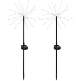 Star Trading Solarleuchte Edelstahl Kunststoff 60,0 cm 2er Set schwarz