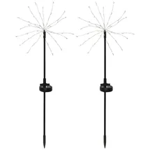 Star Trading Solarleuchte Edelstahl Kunststoff 60,0 cm 2er Set schwarz