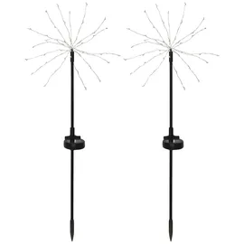 Star Trading Solarleuchte Edelstahl Kunststoff 60,0 cm 2er Set schwarz