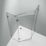 Bernstein Duschkabine Fünfeckdusche nano Echtglas EX415 80x80x195cm