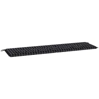 VidaXL Gartenbank-Auflage Schwarz Karomuster 180x50x4 cm Oxford-Gewebe