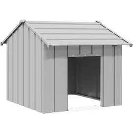vidaXL Hundehütte mit Dach 83x130x85 cm Verzinkter Stahl