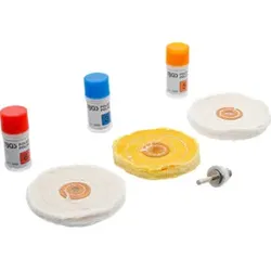 BGS Polier-Sortiment für weiche Metalle, 7-tlg.