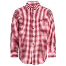 Nübler Kindertrachtenhemd Langarm Horas in Rot | Gr.: 116