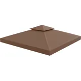 Outsunny Ersatzdach für Pavillon 3 x 3 m Wasserdicht Braun